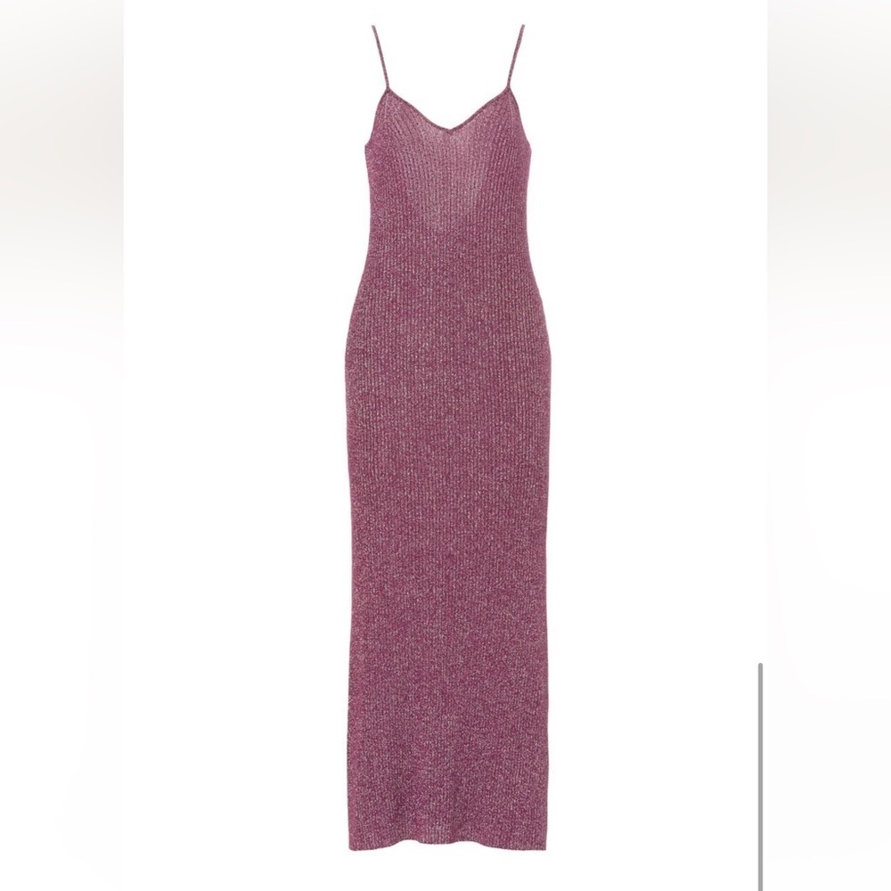 Proenza Schouler White Label Purple Lurex Knit Dress size medium